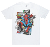 Spider-Man Iconic Comic Book Style Superhero White T-Shirt